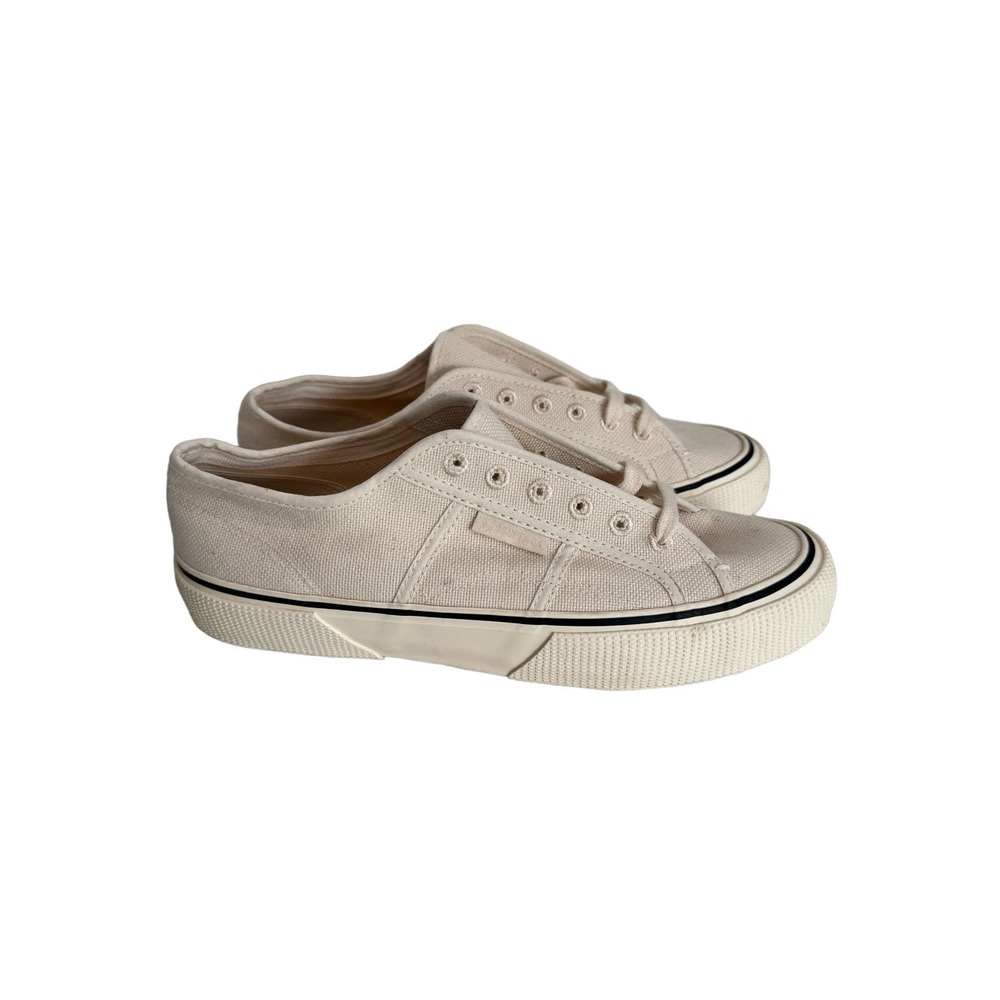 NEVER‎ WORN Superga Women's 2750 Sneaker Natural Organic Cream Size 10 (41.5 EU) - Picture 2 of 5